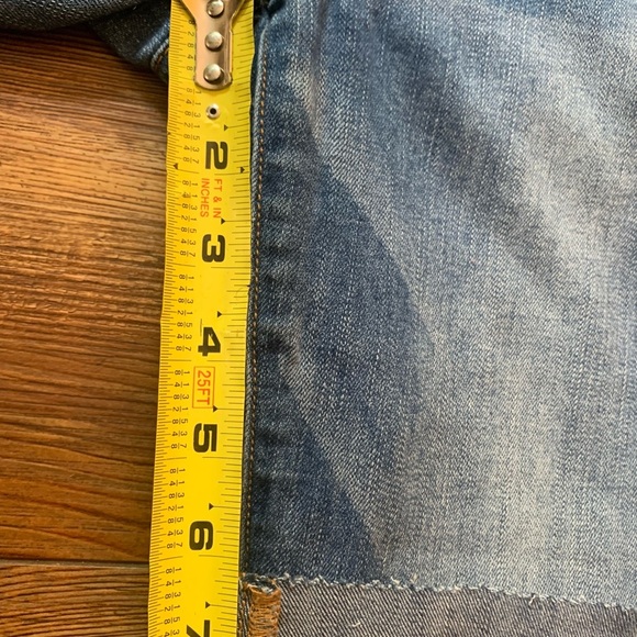 American Eagle Cut Off Jegging Shorts Sz 10 Mid Rise Rolled Cuff Repurposed - Picture 6 of 13
